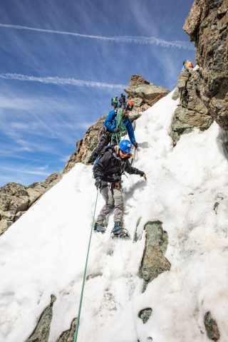 Course d&rsquo;alpinisme – le râteau ouest