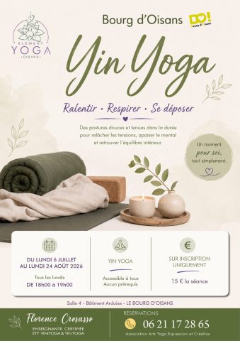 Élément YOGA Oisans – Séance de YIN YOGA_Le Bourg-d&rsquo;Oisans