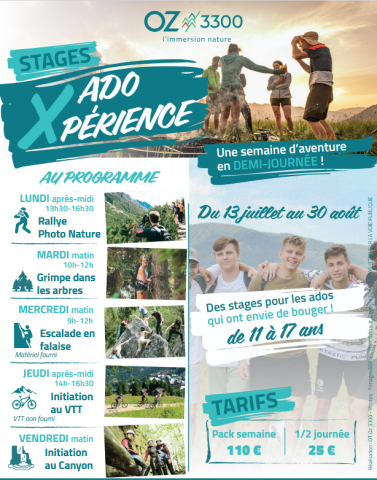 Xpérience stage – ados_Oz-en-Oisans