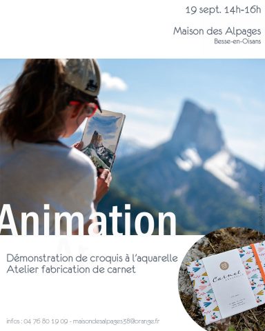 Atelier- Fabrication de carnet d&rsquo;aquarelle_Besse-en-Oisans